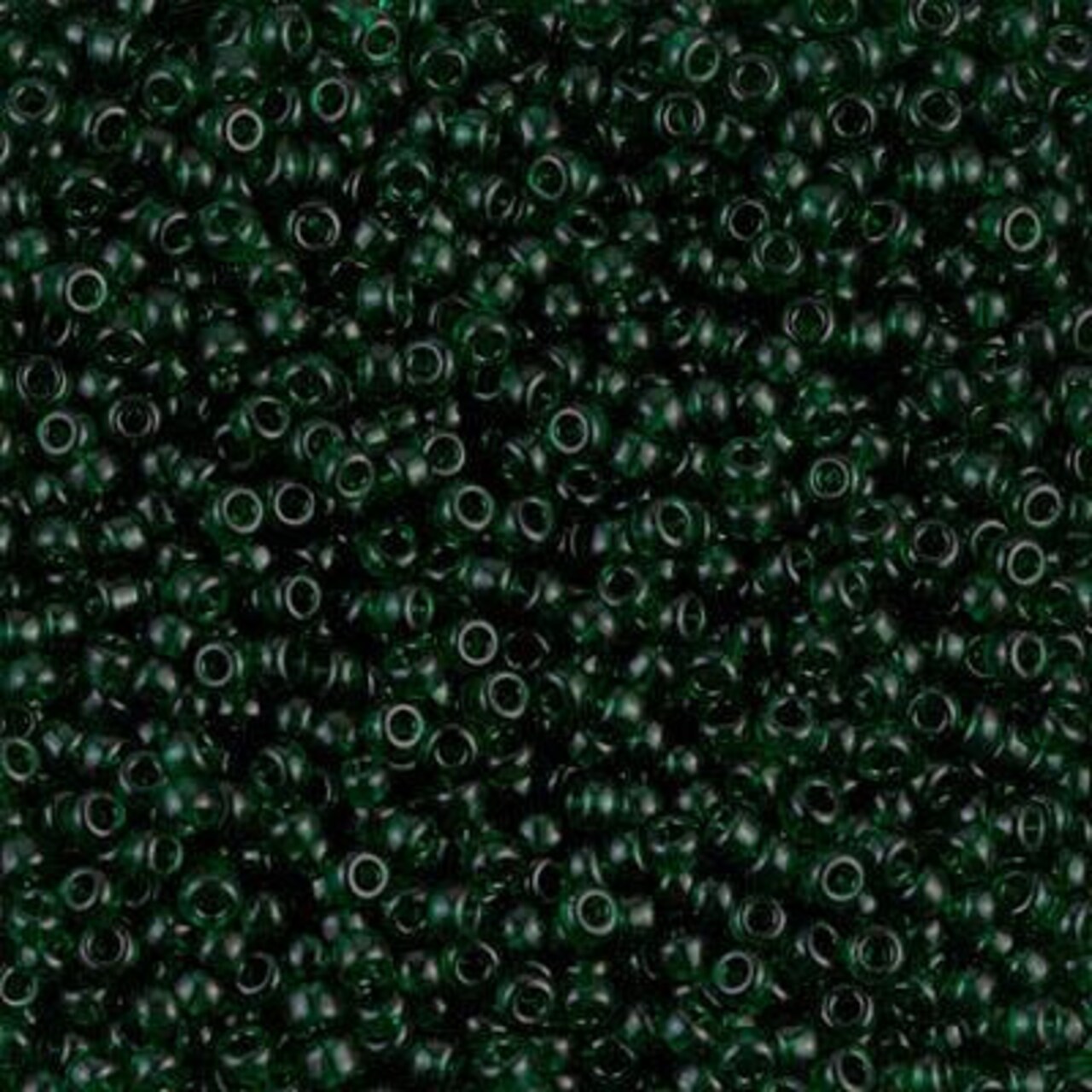 Miyuki 11 Round Seed Bead, 11-156, Transparent Dark Emerald, 13 grams